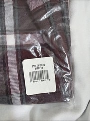 NWT Tommy Hilfiger Uniform Burgundy Plaid Skirt Zip Waist Youth Girls 16 Regular