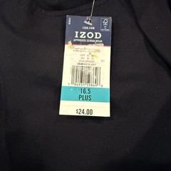 IZOD Girls Skinny School Uniform Pants Navy Blue Pull-On Size 16.5 Plus NWT