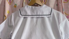 E176 ^_^ Japanese SchoolGirl Uniform Summer ! Perfect Condition. Navy. M