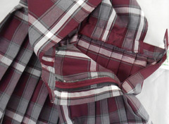 Girls Donald’s Maroon & Gray Plaid Knife Pleat Uniform Dress Reg. Size 18