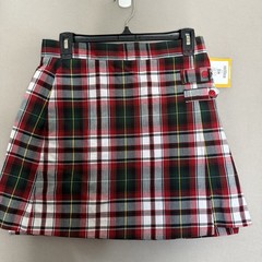 Dennis Uniform Bruce Plaid Skort Skirt H10 Plus Double Tab Pleat Multicolor NWT