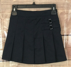French Toast Girls 7 Navy Uniform Skirt/Shirts Pleated Front Buckles Zip