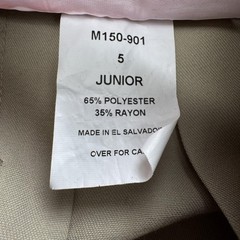 MILLS UNIFORM CO. Skirt 5 Junior Beige School Pleated Zip El Salvador