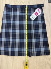 A+ School Apparel Blue Plaid 57 Pleated School Uniform Skirt Waist 31″ Girls 10H