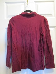 CHILDREN’S PLACE GIRLS UNIFORM BURGUNDY L/S RUFFLE POLO TOP SIZE XXL (16)