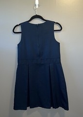 Lands End School Uniform Jumper Girls sz 12 Classic Navy Dress Kids EUC