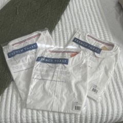 3 French Toast White Button Down Uniform Shirt Preppy School Girls Size 20