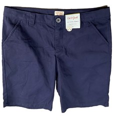 Cat & Jack Girls 14 Plus Navy Uniform Shorts Flat Front Adjustable Waist NWT