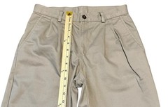 IZOD Girls 14 Uniform Pants Khaki Pleated Front Straight Leg School EUC