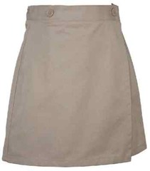 K12 Gear, Girls Wrap Front Skort, Khaki, NWT, Regular & Half Sizes