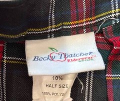 Becky Thatcher Plaid Pleated Uniform Skirt Girls Size 10.5 Great Pre-Owned Cond