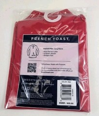 NWT French Toast Girls Red Long Sleeve Polo Shirt Size L 10/12 School Uniform