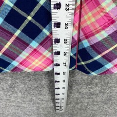Talbots Uniform Dress Girl 6X Plaid Pink Sleeveless Zip Square Neck School