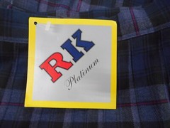 Girls R/K Blue Plaid Wrap-Around Kilt Uniform Skirt plus Sizes 16 1/2- 26 1/2