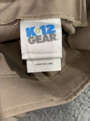 Girls K-12 GEAR Khaki Flat Front Uniform Casual Shorts Size 10 Tan Brown 2450GR