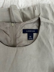 EUC Lands End Girls School Uniform Jumper Dress Khaki Sz 6X
