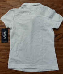 NWT French Toast Girl’s 4/5 Short Sleeve Lace Yoke Polo Knit School Uniform